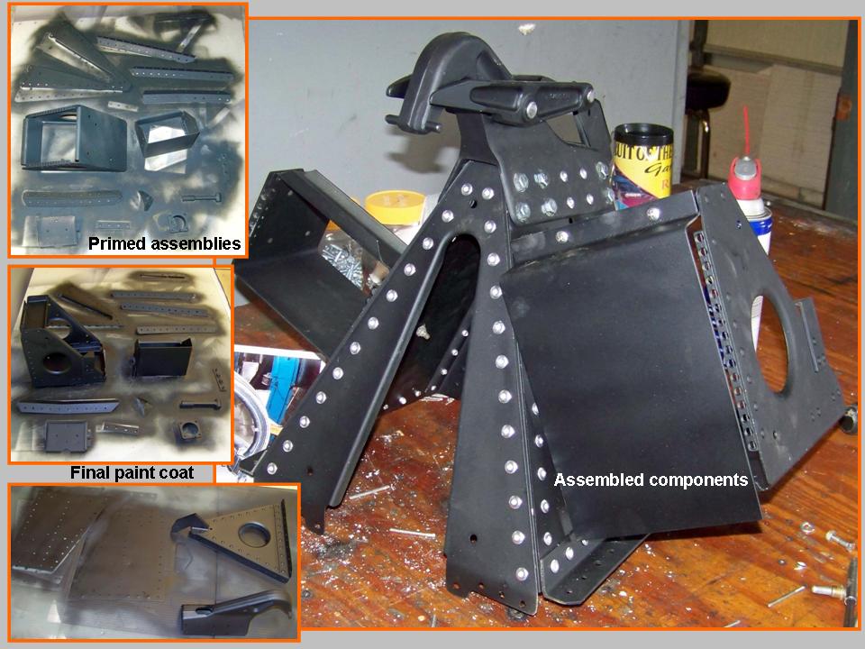 A composite picture of the canopyback deck components.
            Click on the picture to enlarge it.